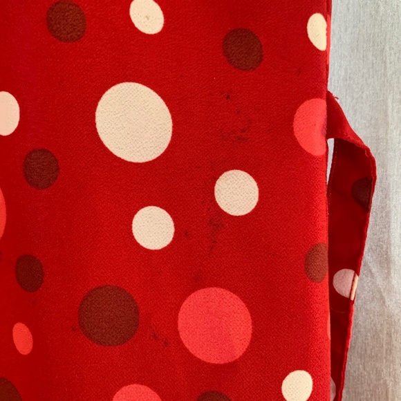 Pretty Pink Polka Dot Column Dress in Red - Size XL - Picture 8 of 12